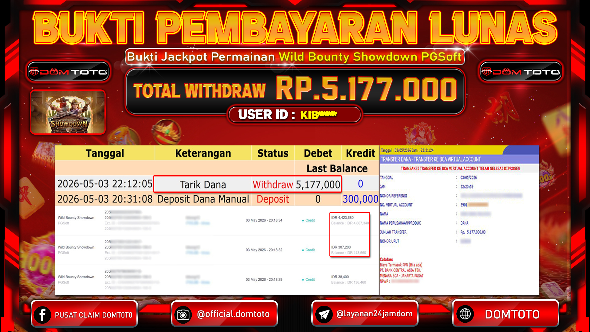 JACKPOT SLOT Wild Bounty Showdown PGSoft 03 MAY 2026
